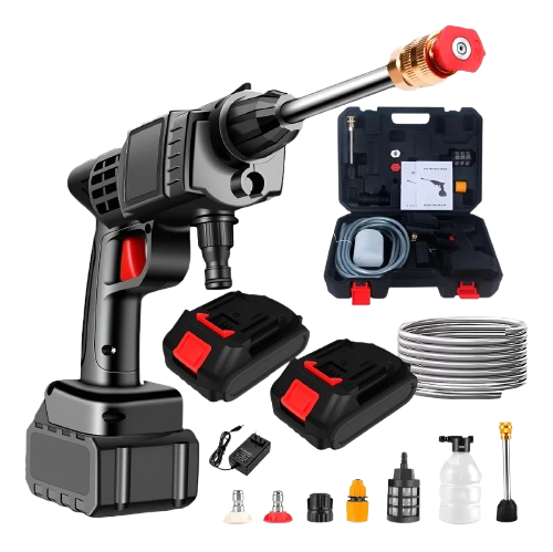 Lavadora Lava Jato Portátil Pressão 2 Baterias + Maleta