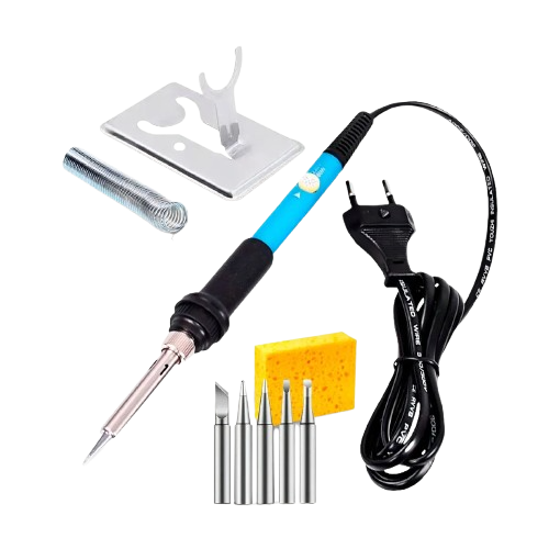 Kit Ferro De Solda 60w Estanho Com Fluxo De Solda Com Regulagem De Temperatura Profissional Several Importados 127 Volts