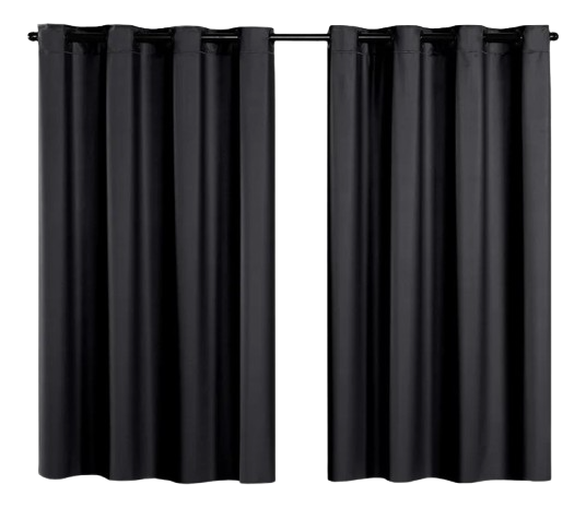 Cortina Blackout De Pvc 2,20m X 1,30m Preto Corta Luz