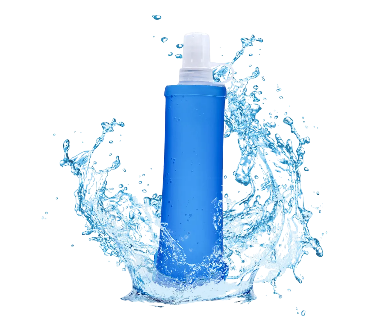 Garrafa De Água Mole Dobrável 350ml Corrida Silicone Squeeze