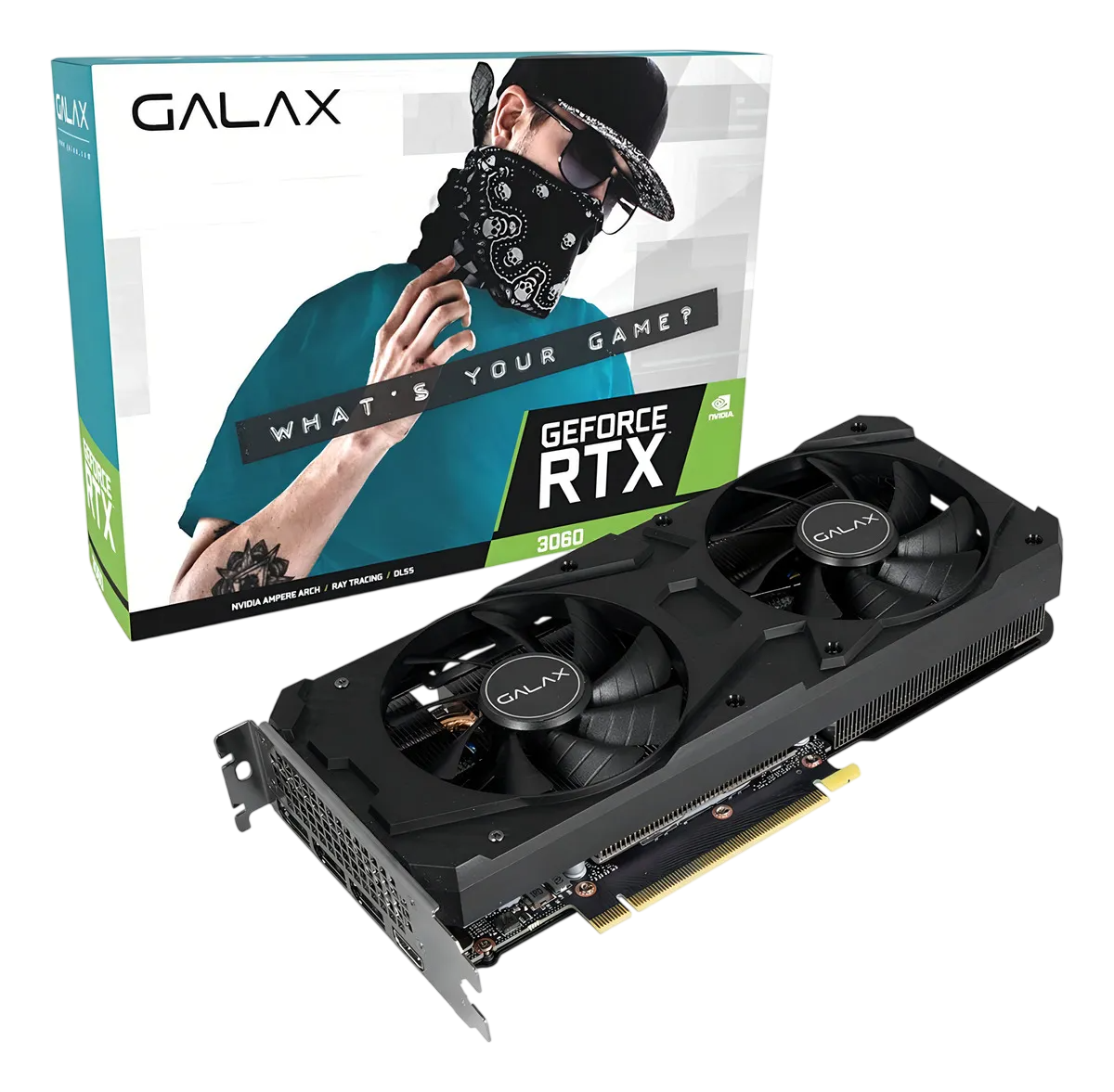 Placa de Vídeo Galax GeForce RTX 3060 12GB GDDR6 OC 1-Click PCIe 4.0
