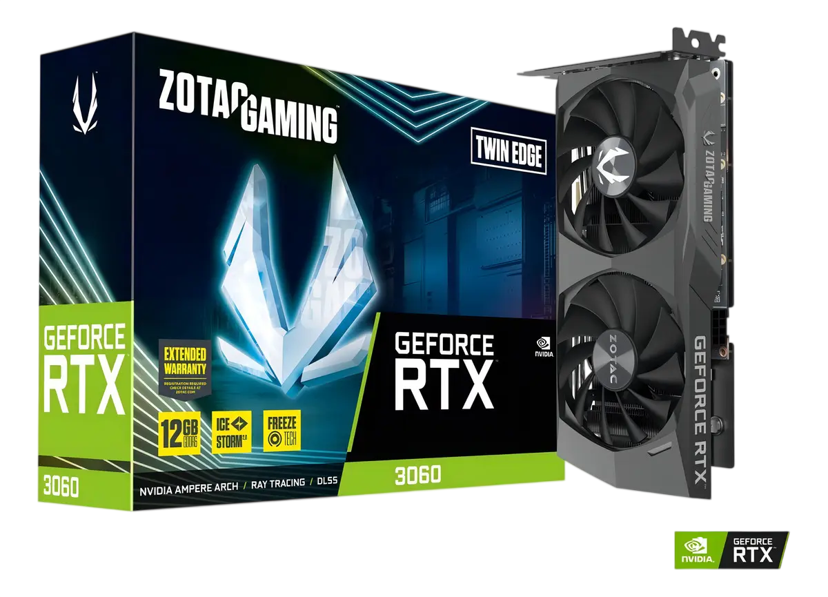 Placa de vídeo Nvidia Zotac Gaming GeForce RTX 30 Series RTX 3060 Black Edition 12GB