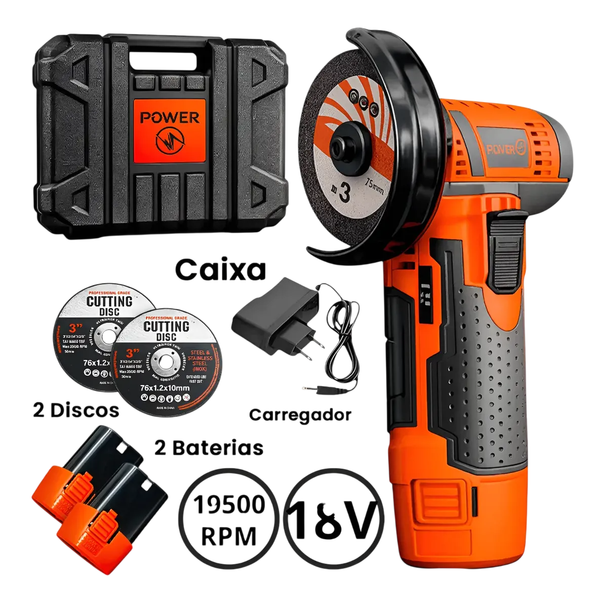 Esmerilhadeira Lixadeira Portátil 18v Profissional Bivolt