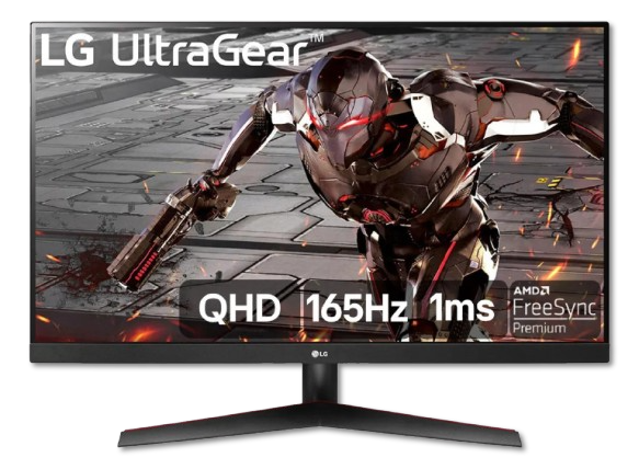 MONITOR LG ULTRAGEAR 32", 2K QHD, 165HZ, 1MS (MBR), HDR10, FREE SYNC - 32GN600