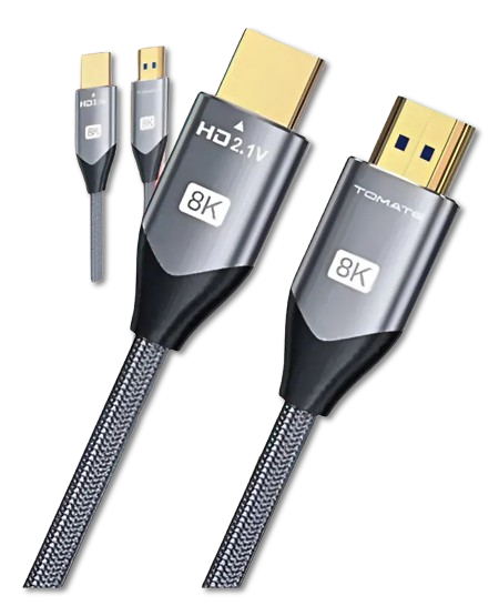 Cabo HDMI 2.1 8K 120Hz 2 Metros Conector Ouro Alta Velocidade