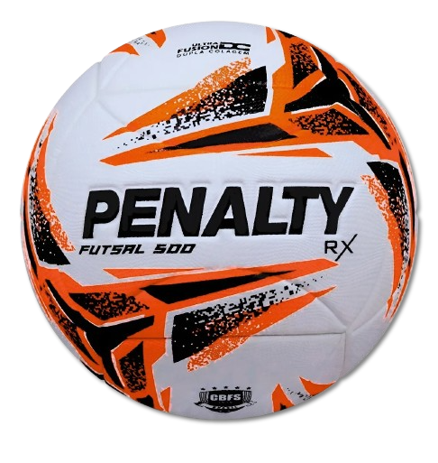 Bola Futsal Penalty Rx 500 Cor Branco/laranja/preto
