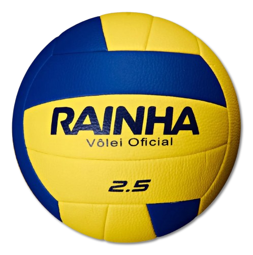 Bola De Volêi Rainha 2.5 Quadra E Praia Cor Amarela E Azul
