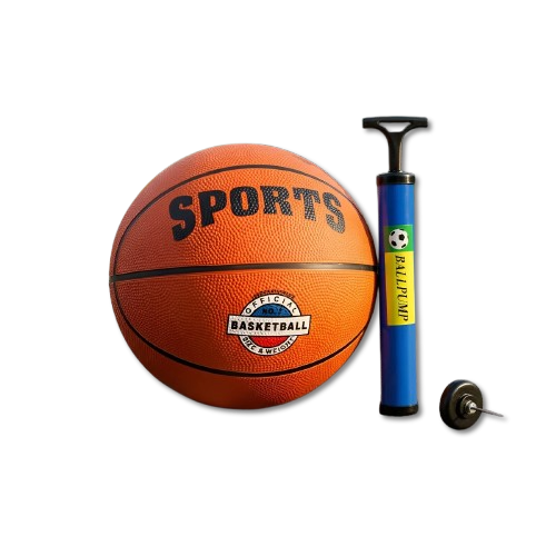Bola De Basquete Profissional Tamanho Oficial Nba + Bomba Ar