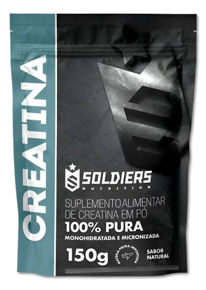 Creatina Monohidratada 150g Soldiers Nutrition 100% Pura Importada Performance Músculo Treino