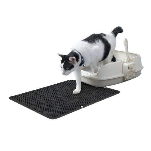 Tapete Higiênico Gato Coletor Caixa De Areia Preto Tam G