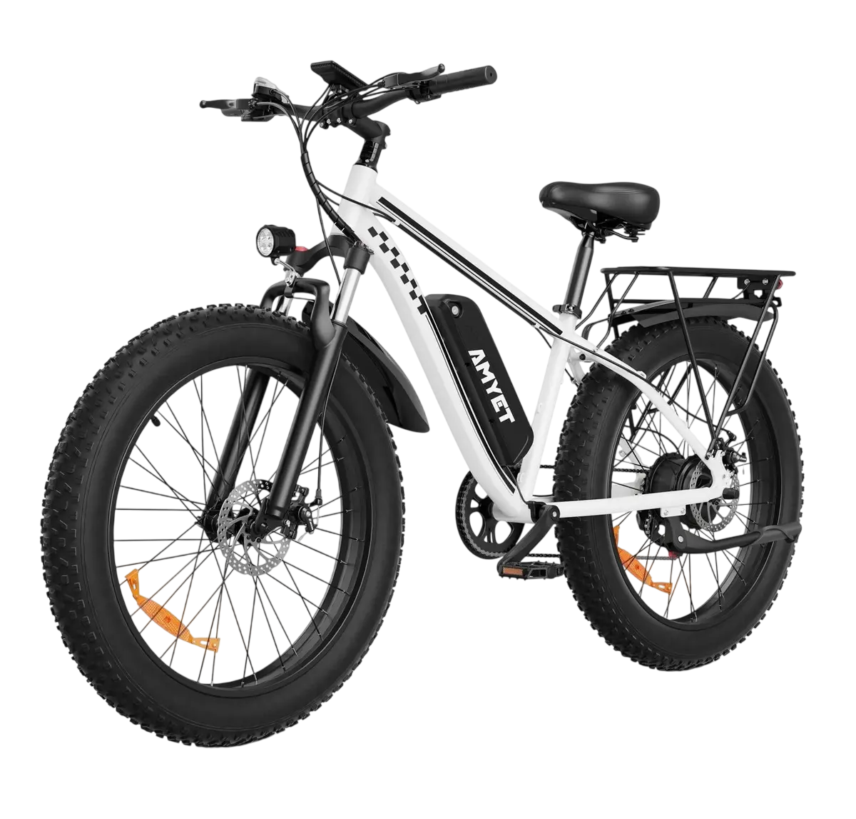 Bicicleta elétrica de 7 velocidades 1000w 50km/h 48v Amyet B26 cor branca