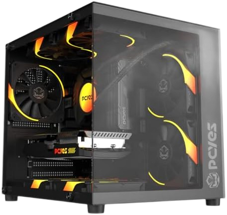 GABINETE GAMER PCYES FORCEFIELD MINI BLACK VULCAN - GFFMNBV