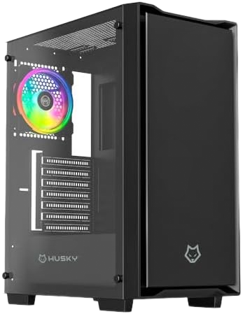 Gabinete Gamer Husky Dome 110, Mid Tower, ATX, Lateral em Vidro, Sem FANs, Preto - HGN110PT