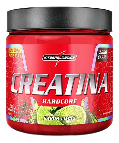 Suplemento Creatina Hardcore Sabor Limão 350g Integralmédica Limão