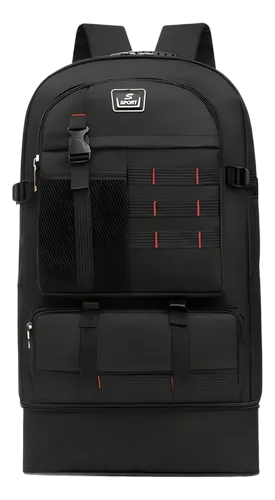 Mochila 60 Litros Trilha Caminhada Lona Reforçada Mochilão