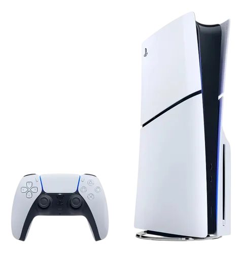 Console Sony Playstation 5 Edição Slim Disk 1tb Branco + Controle Sem Fio Dualsense Ps5 Branco