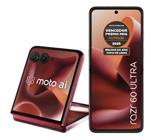 Smartphone Motorola Razr 60 Ultra - 1tb 32gb (16gb Ram+16gb Ram Boost) Snapdragon 8 Elite Tela Dobrável 7 E Externa 4 Moto Ai 50mp Camera - Vermelho