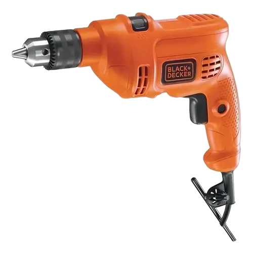Furadeira de Impacto 10mm Black Decker, Modelo TM500BR, Furadeira Profissional, Potência de 560W, 127V