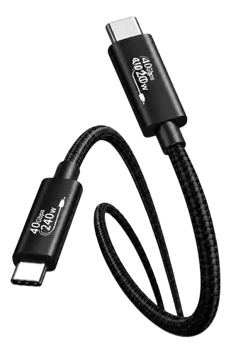 Cabo Tipo C Para Tipo C Thunderbolt 4  40gbs 240w 8k60 1m