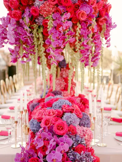 Sumptuous and colourful floral décor for a luxury wedding at Villa Belrose Saint-Tropez