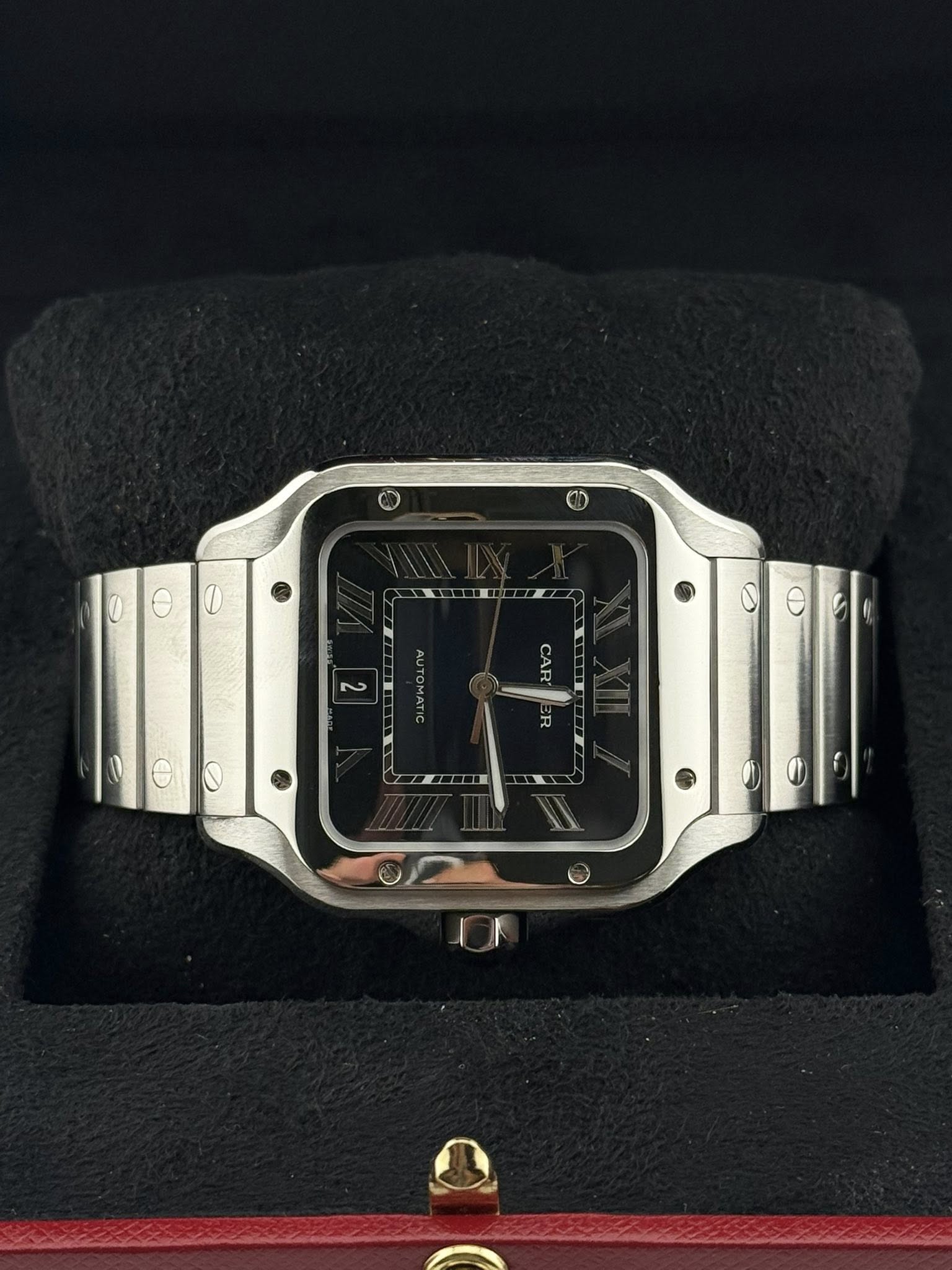 Cartier Santos Blue Dial large model WSSA0030