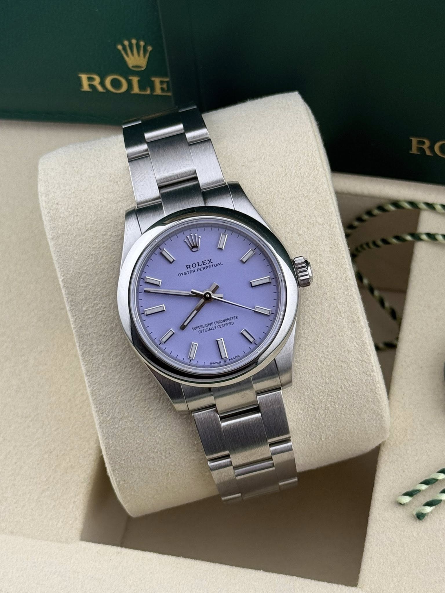 Rolex Oyster perpetual 31mm lavender dial 277200