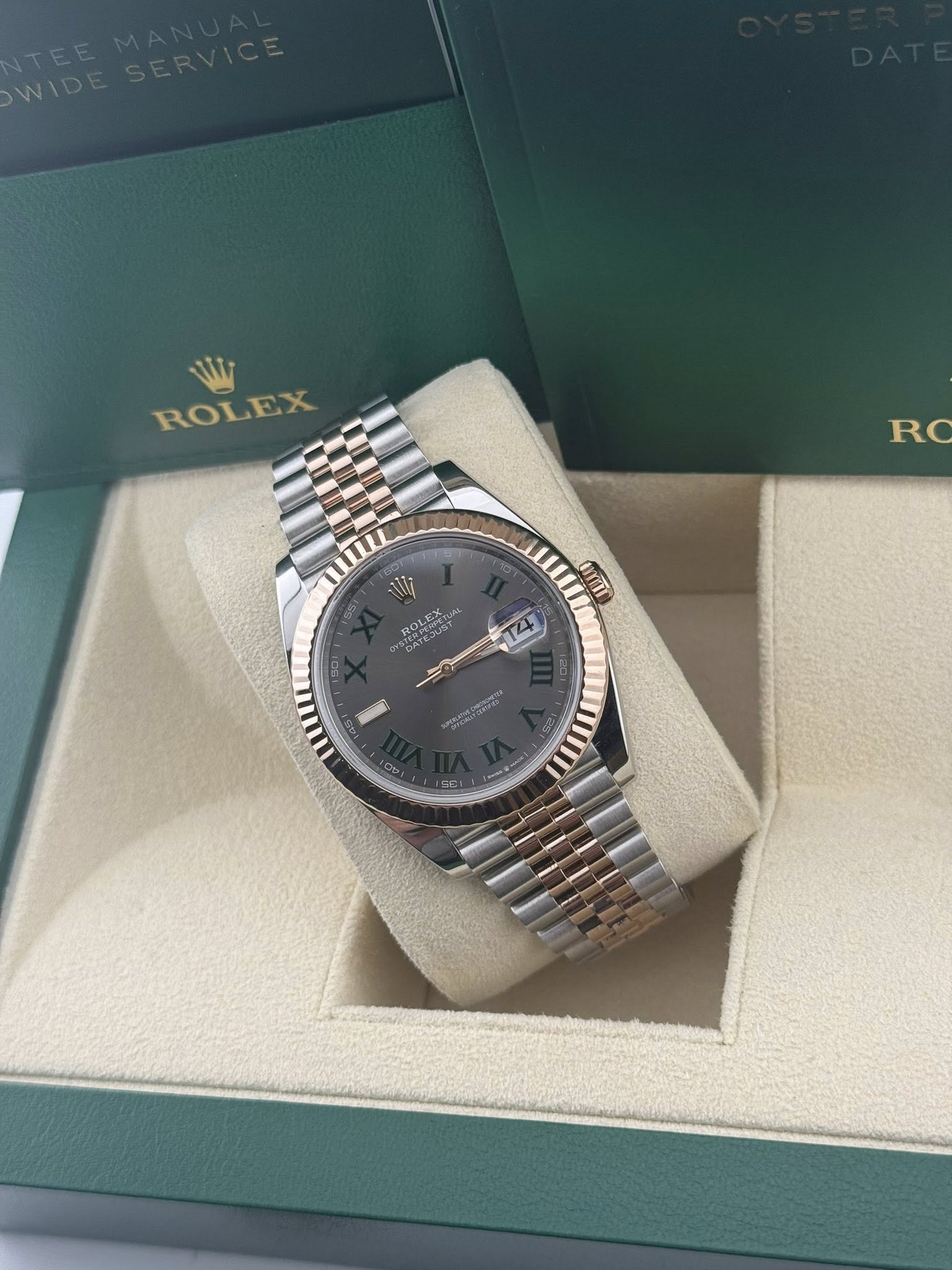 Rolex Datejust 41 Wimbledon steel and rose gold jubilee 126331