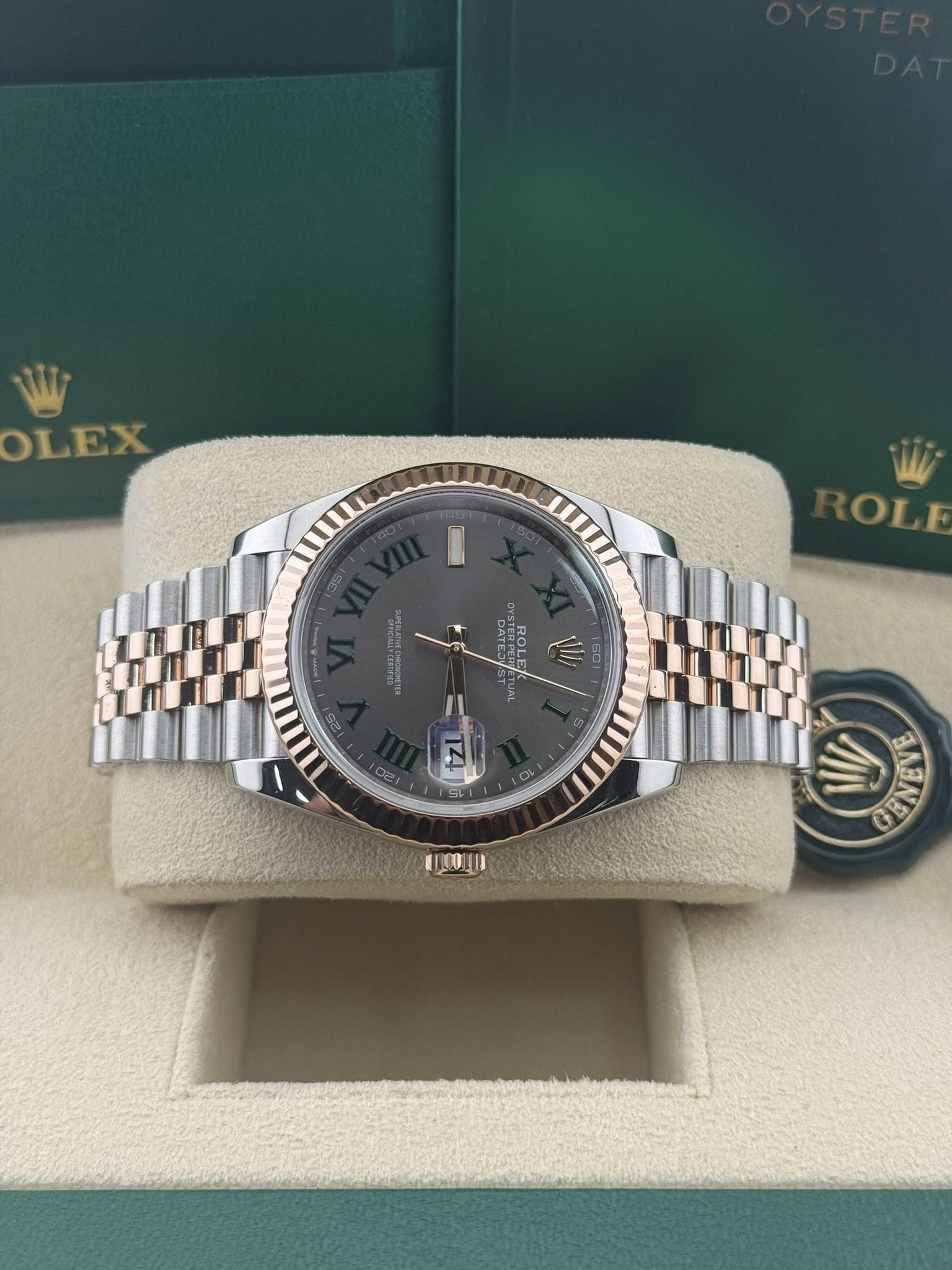 Rolex Datejust 41 Wimbledon steel and rose gold jubilee 126331