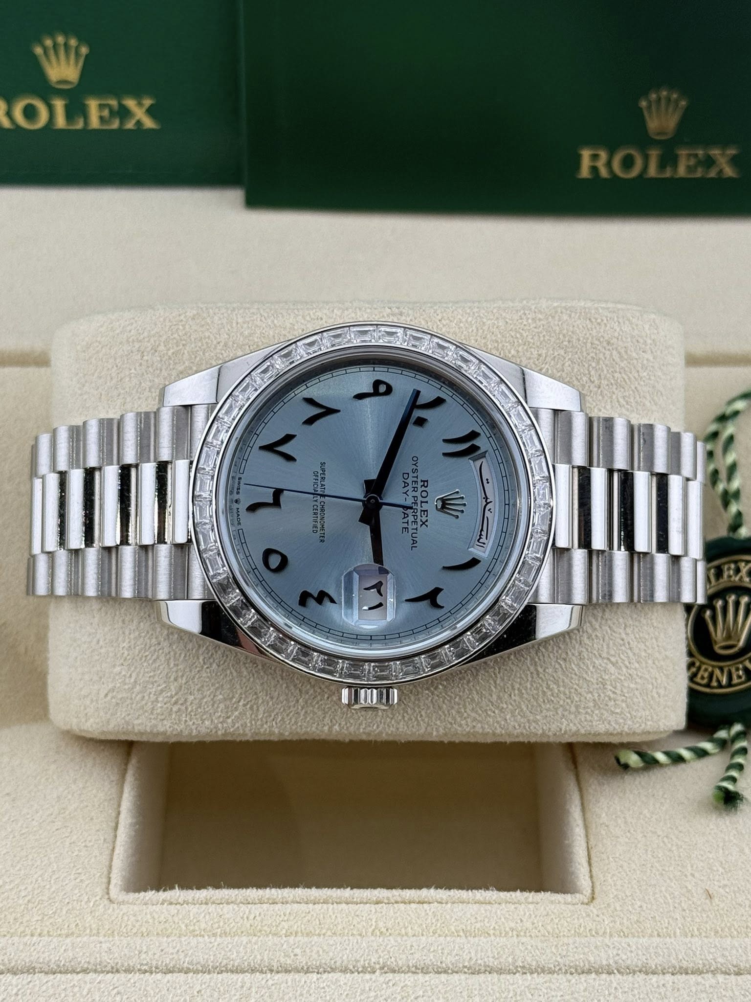 Rolex Daydate 40 platinum TBR Arabic dial 228396TBR