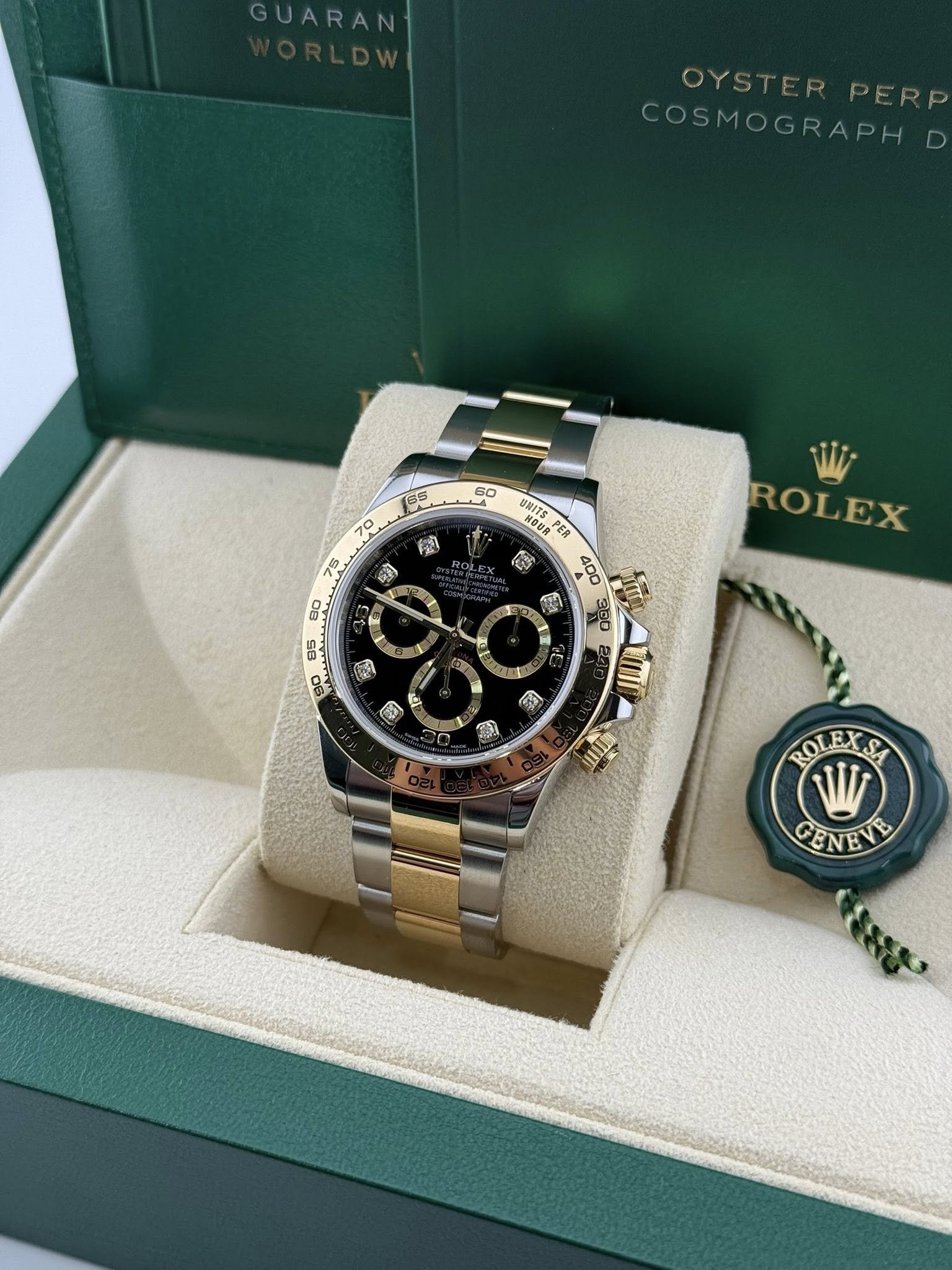 Rolex Cosmograph Black diamond dial steel & gold 116503