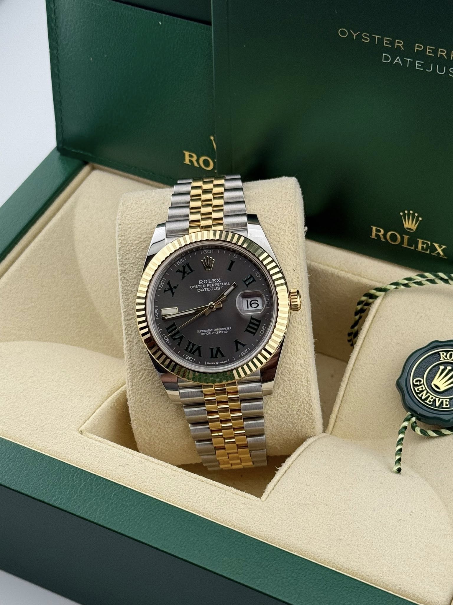 Rolex Datejust 41 Wimbledon steel & yellow gold jubilee fluted 126333