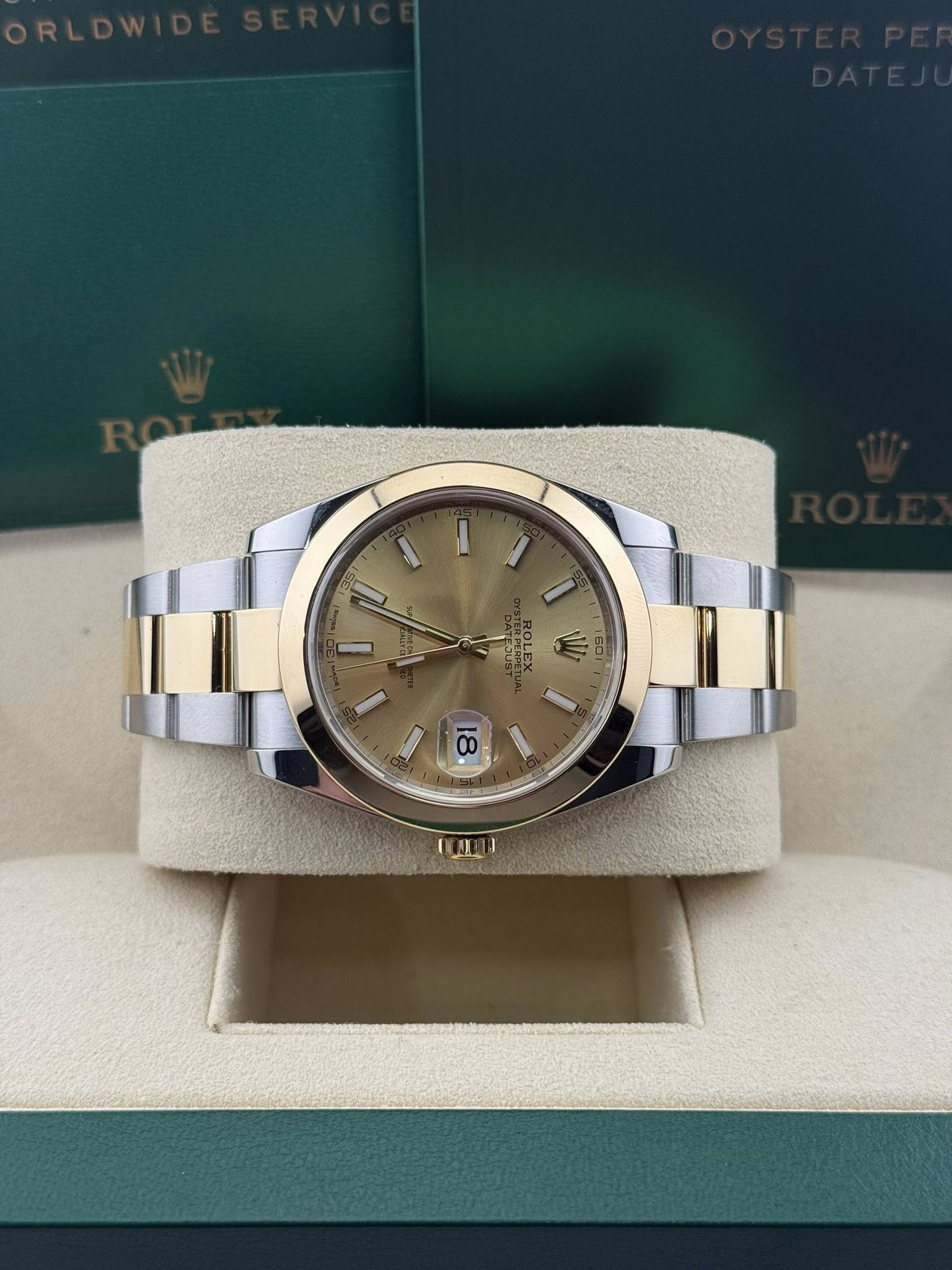 Rolex Datejust 41mm Smooth Bezel 126303 TwoTone