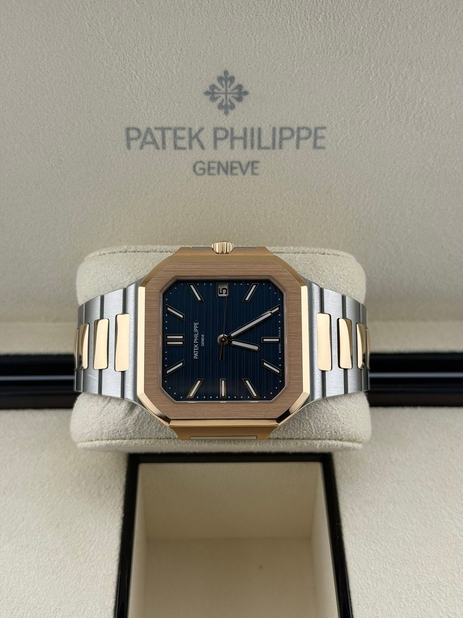 Patek Philippe cubitus 58211AR Rose Gold & Steel Blue Dial 45mm