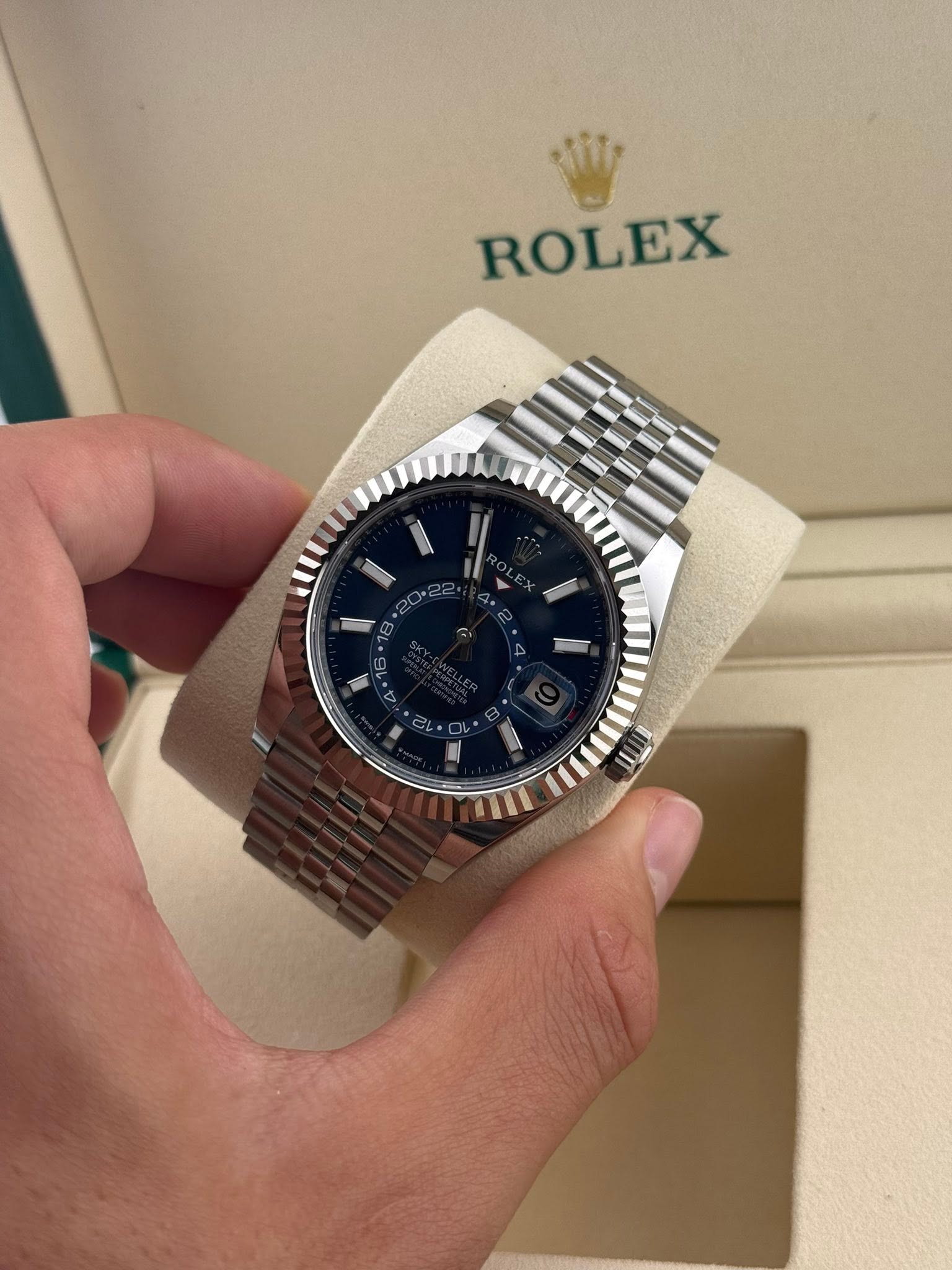 Rolex Skydweller Blue Dial Jubilee 42mm 336934