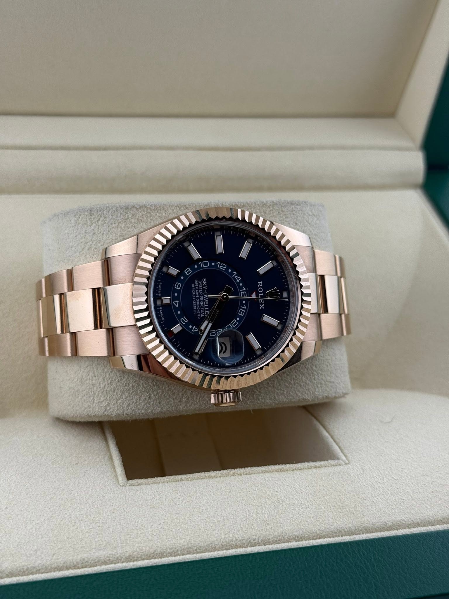 Rolex Skydweller Blue Dial 42mm Rose Gold 336935