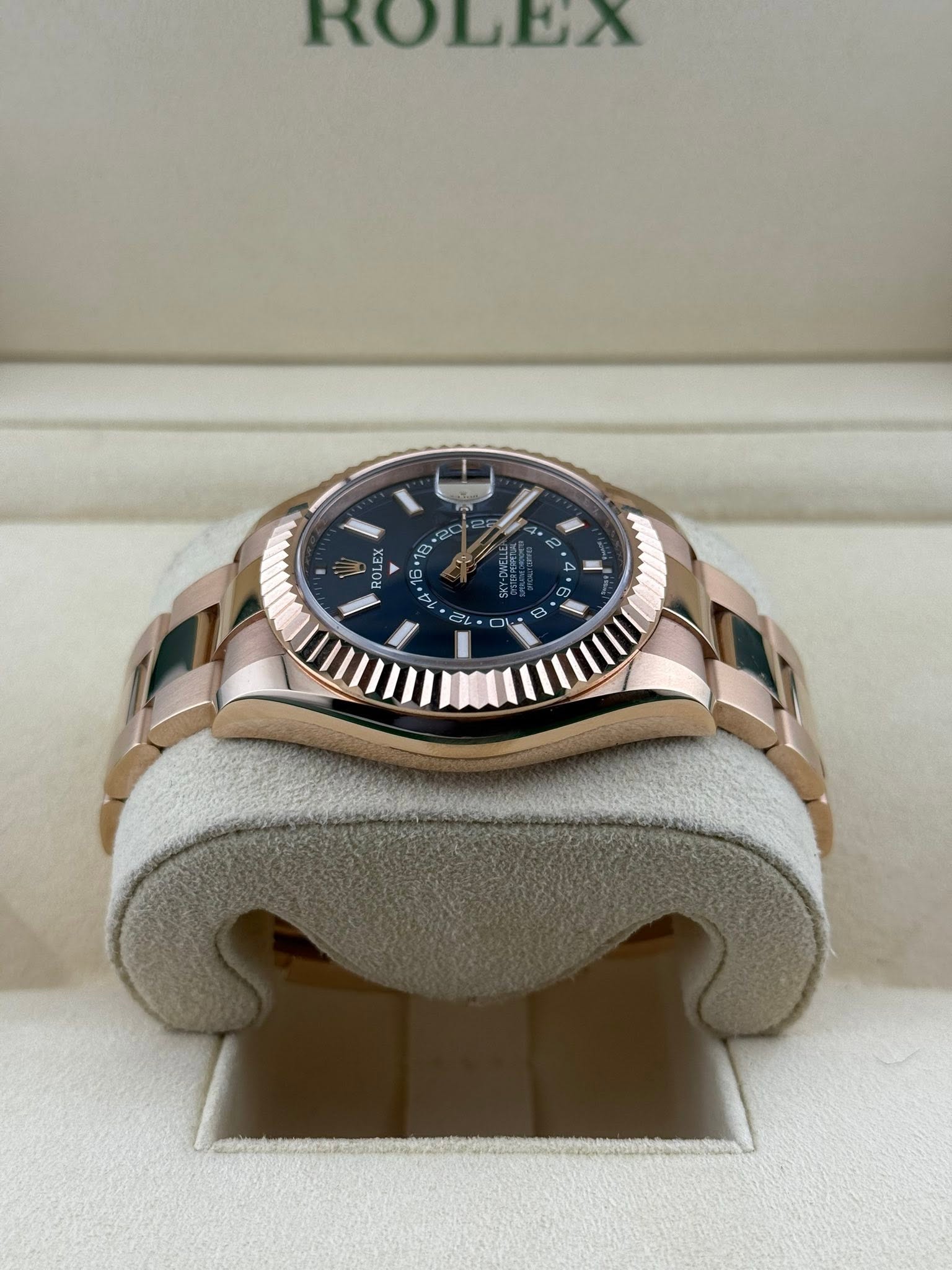 Rolex Skydweller Blue Dial 42mm Rose Gold 336935