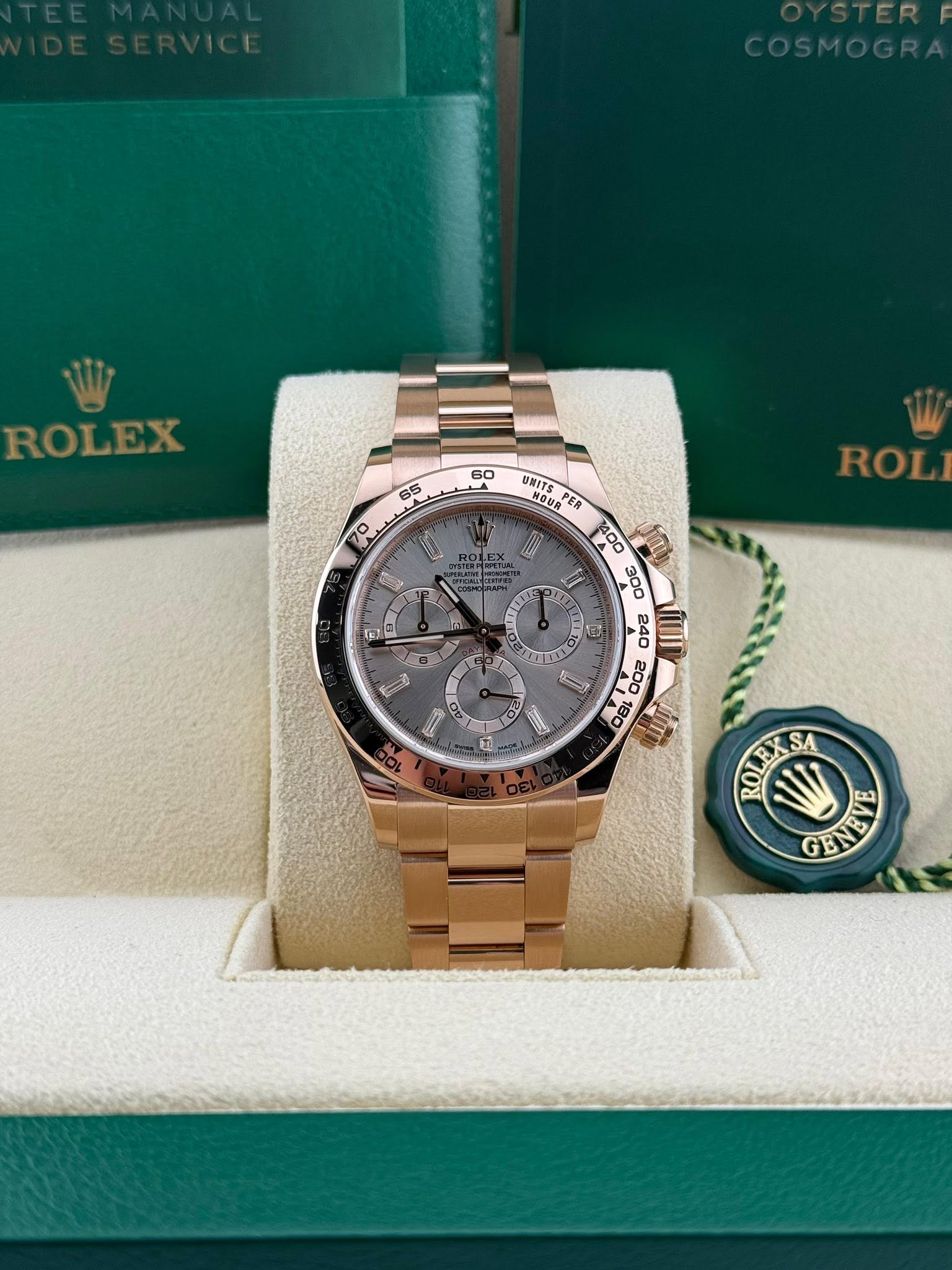 Rolex Daytona Cosmograph Sundust Baguette Dial 40mm 126505