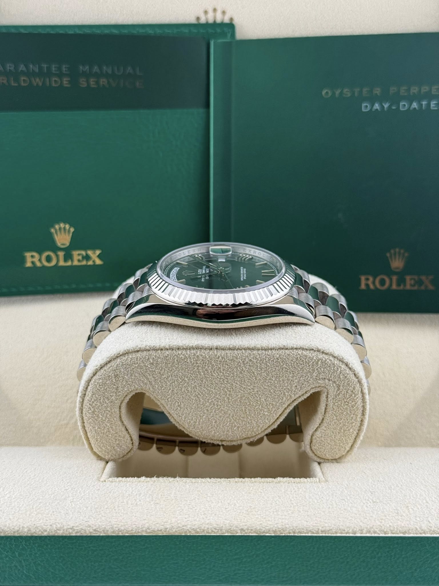 Rolex Daydate 40mm Olive White Gold 228239