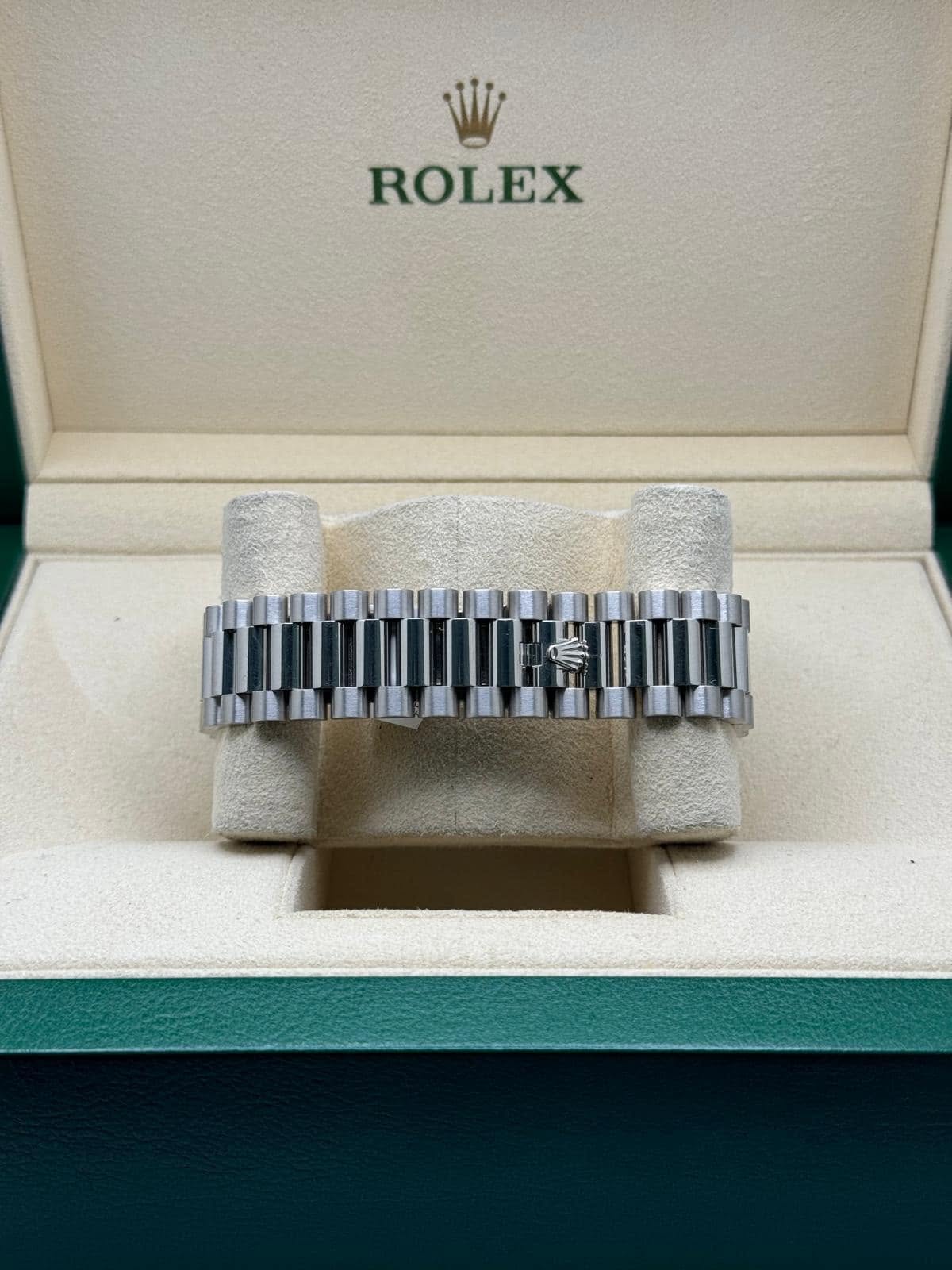 Rolex Daydate Platinum 40mm Ice Blue Baguette dial