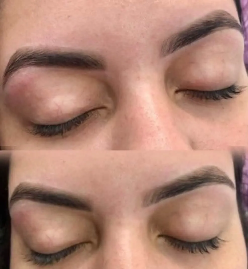 Diseño de cejas con henna: trabajo 3