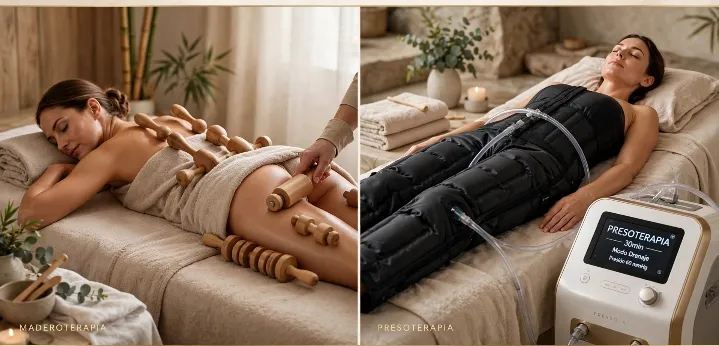 Maderoterapia abdomen+presoterapia