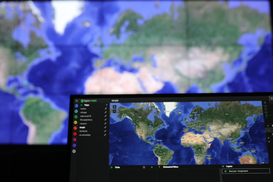 World Map on a Video Wall