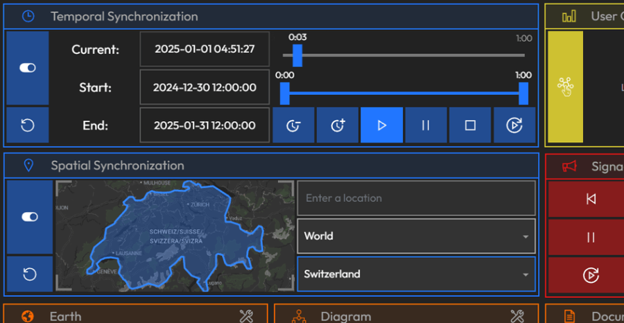 temporal and spatial synchronization controls