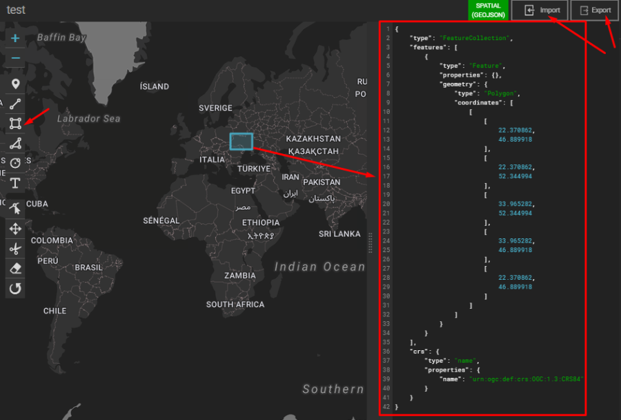import geojson, kml format files