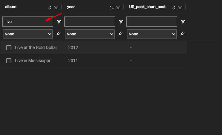 apply filters to spreadsheet