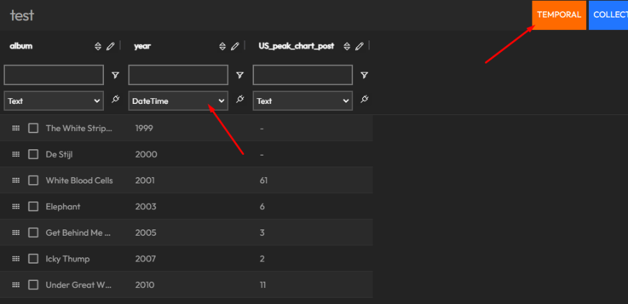 assign data formats to spreadsheet columns