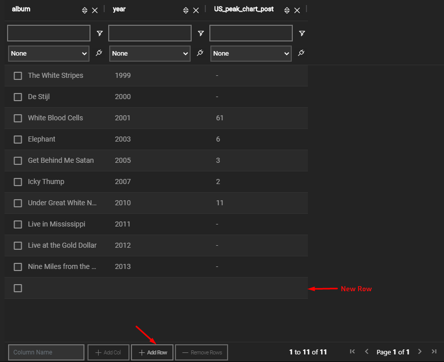 add row to spreadsheet