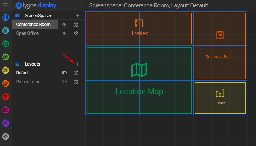 lygos video wall screenspace layout