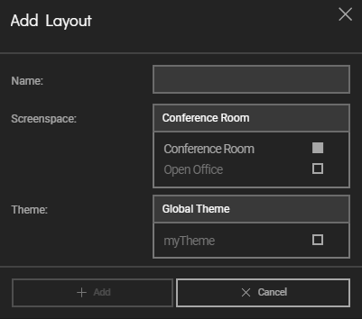 create new screenspace layouts