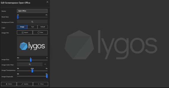 set up menu to create custom video wall backgrounds